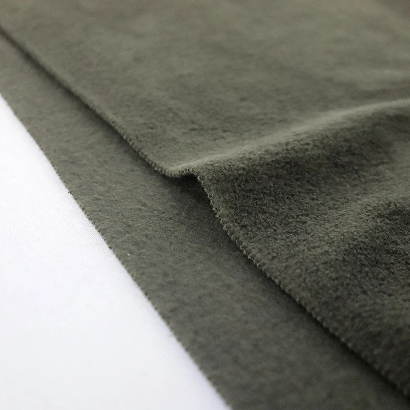 Recycle PET-fabric waste sustainable Green ECO friendly circular knit fleece anti pilling textile garment apparel blanket lining