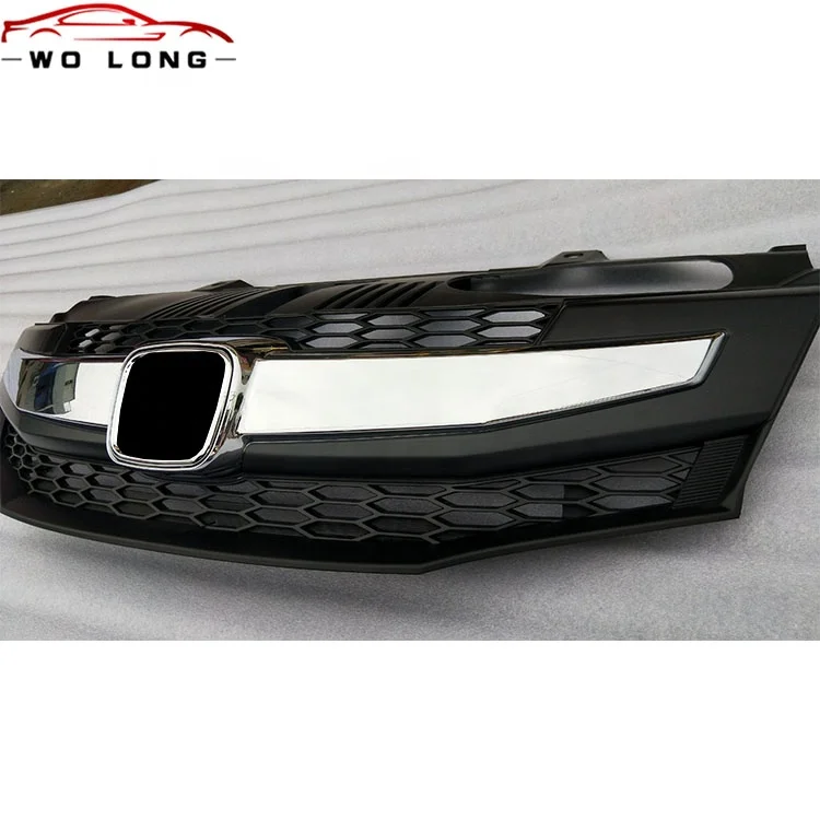 New Black Refit Honeycomb Front Chrome Grille Kit for Honda CITY 2009 2010 2011