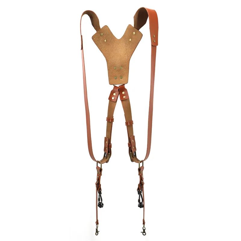 Factory direct Camera Shoulder Strap Camera Belt For Slr /Dslr Cameras Leather Dual Shoulder Leather Harness