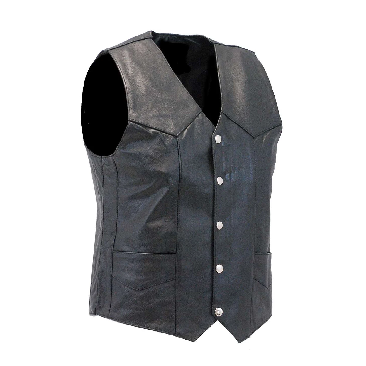 Fashion men leather Autumn and winter Sheepskin wool Vest leather vest motorcycle leather biker customized Vest