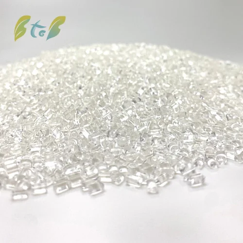 Biodegradable transparent additive plastic resin pellets