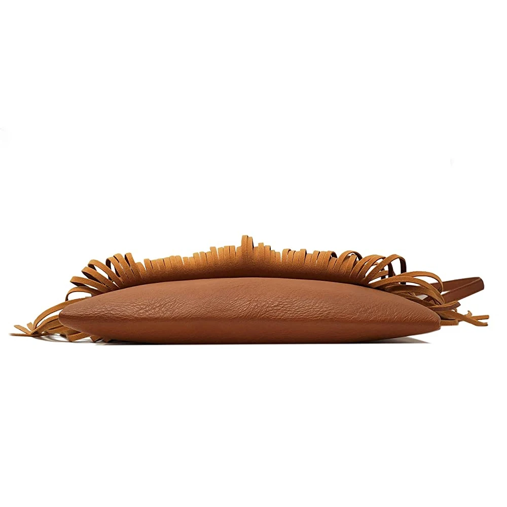 Wholesale High Quality Fashion Women Tassels Saddle Bag Genuine Leather Cross Body Bag with OEM Services