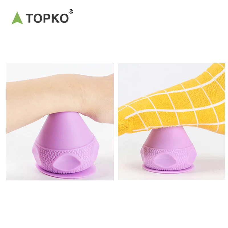 Силиконовый массажный шарик TOPKO твердый поглощающий мяч для разглаживания мышц торакального отдела позвоночника спины и ног