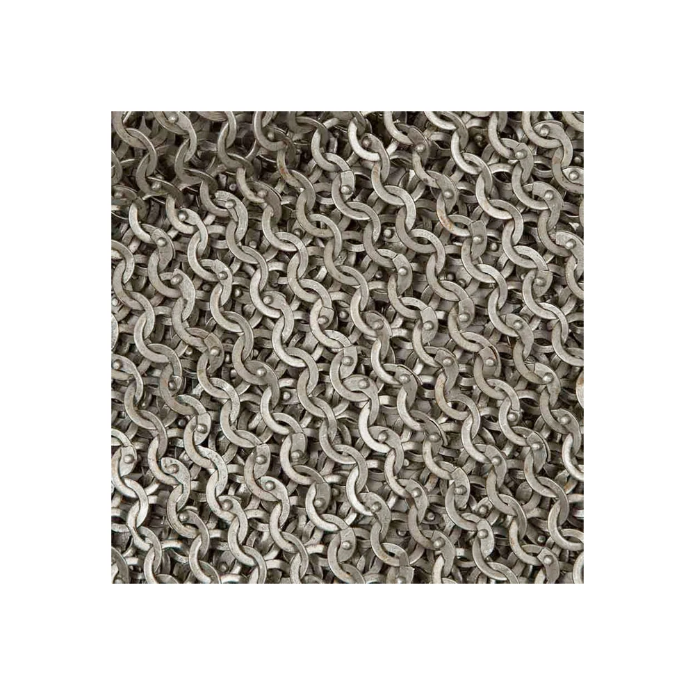 Indian Factory Manufactured Antique Style Aluminum Flat Riveted Dome Ring Custom Logo Printed Steel Chainmail Legging