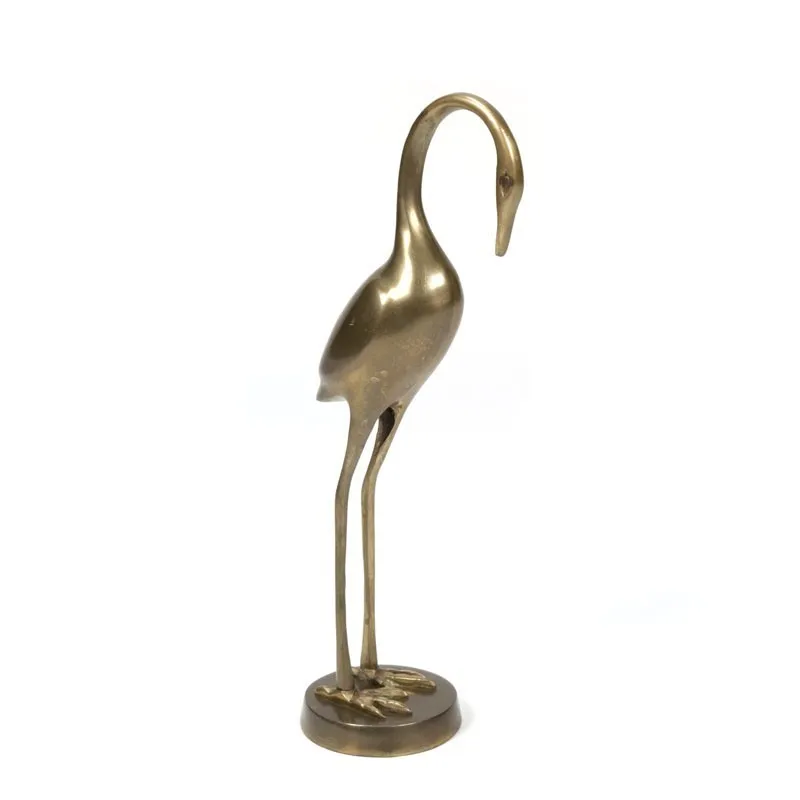 Sculpture Bird Figurine Metal Golden Table Top Design Artistic Interior Bird Sculpture Home Customized Handicrafts On Sale