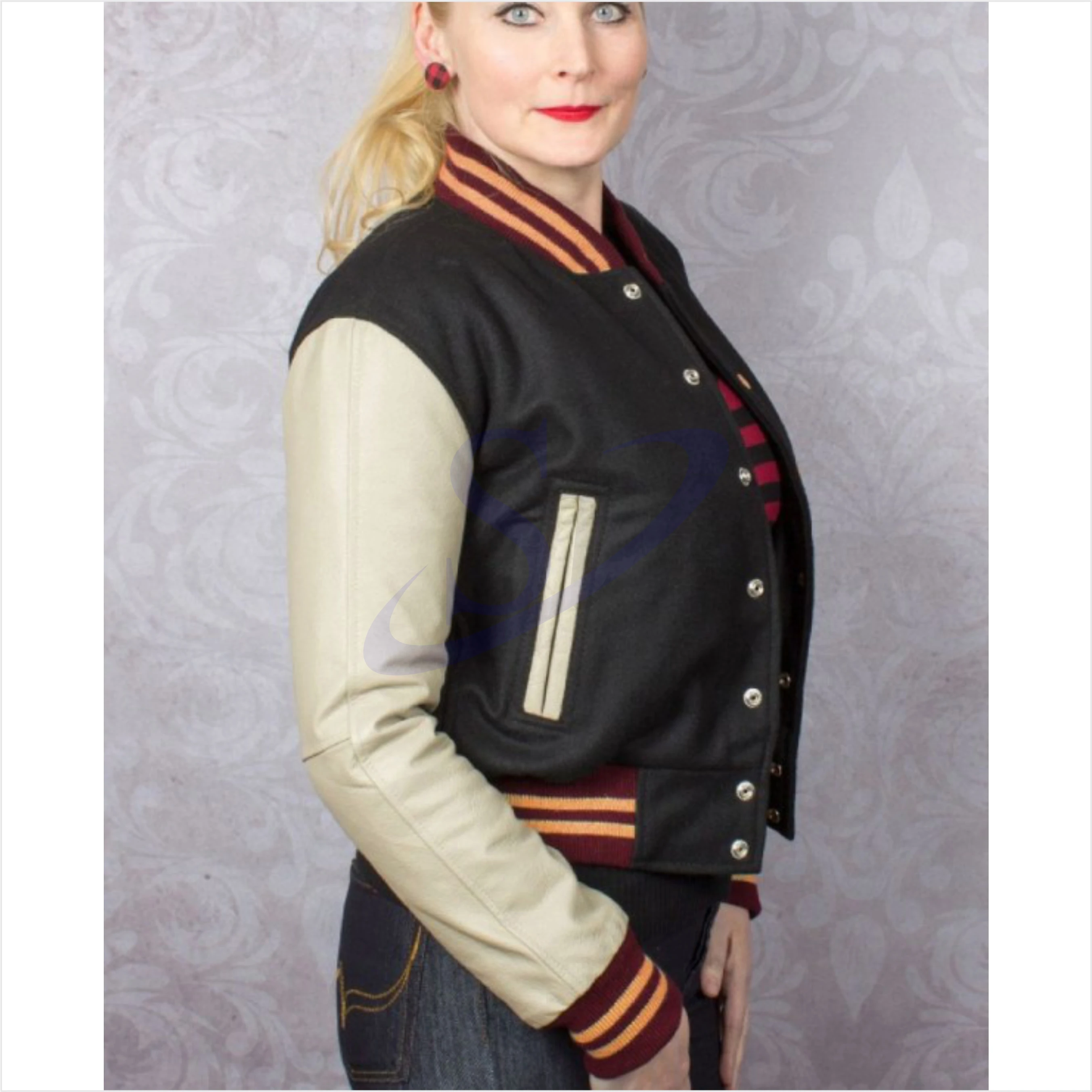 Golf Letterman Куртки Varsity шерстяные кожаные рукава Американский футбол бейсбольная куртка