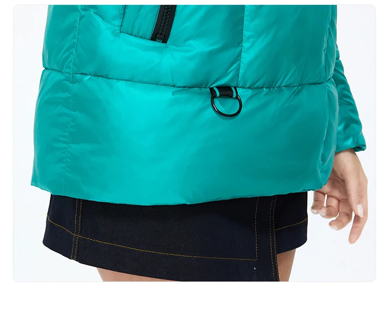  Парка пуховая женская с капюшоном теплая верхняя одежда на молнии модный плотный пуховик