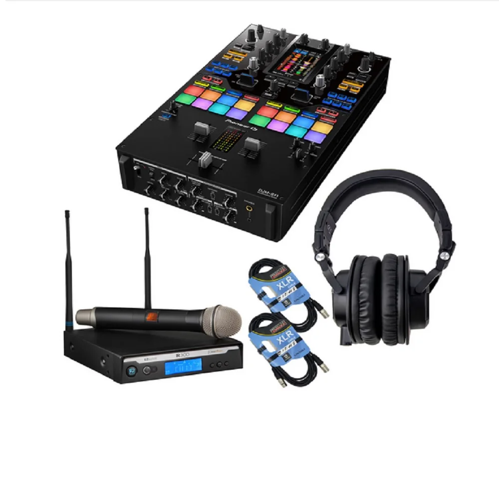 New Pioneer DJ DJM-S11 Professional Mixer w/ EV R300HD Wireless Mic