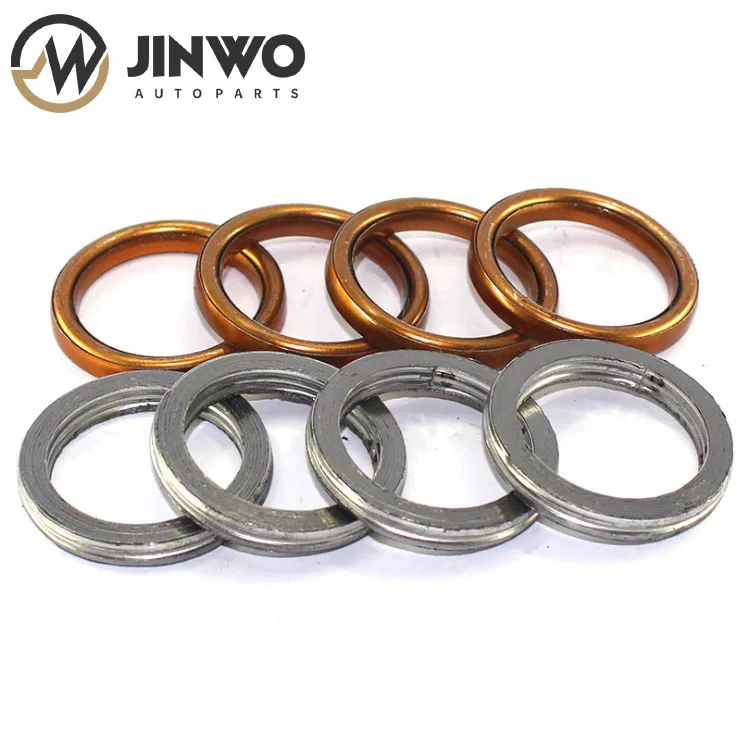 Jinwo 10PC Motorcycle Exhaust Pipe Header Gasket For Motorbike Vintage Motocross
