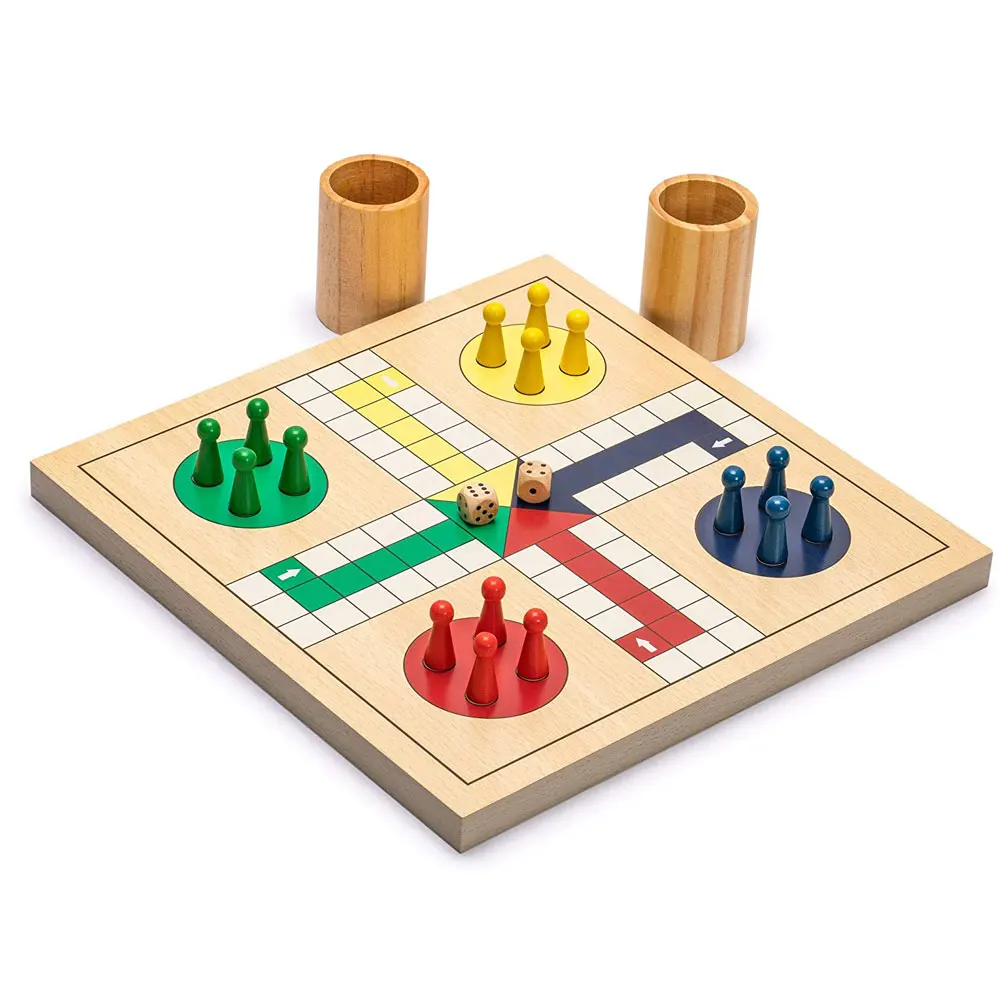 High quality 4 in1 Combined Ludo snake & ladder carrom Board Game Ludo Board Game Manufacturer Supplier Custom Folding Ludo