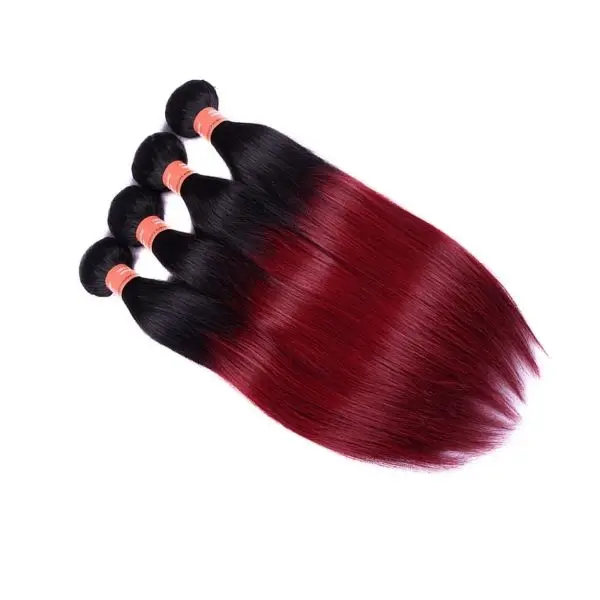 High Quality Wholesale Price Cuticle Aligned Human Hair Extensions Burgundy Wine Color Bone Straight Vietnamese Hair Weaving