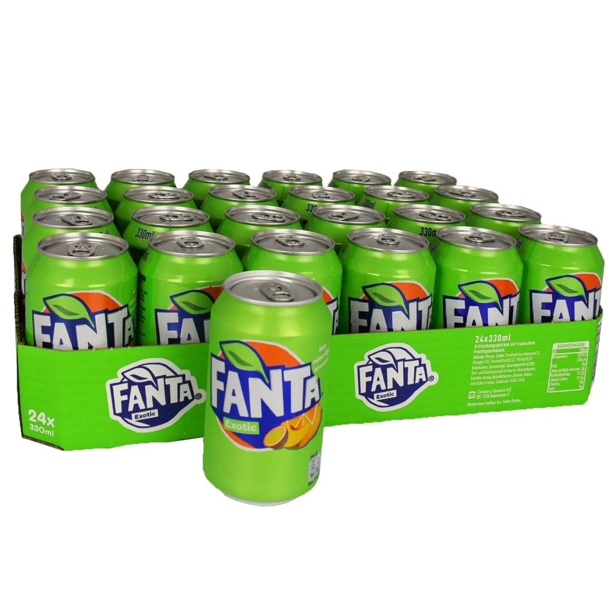 Fanta-24X330 мл газированная банка с луженой содовой апельсиновой фруктовой ароматом
