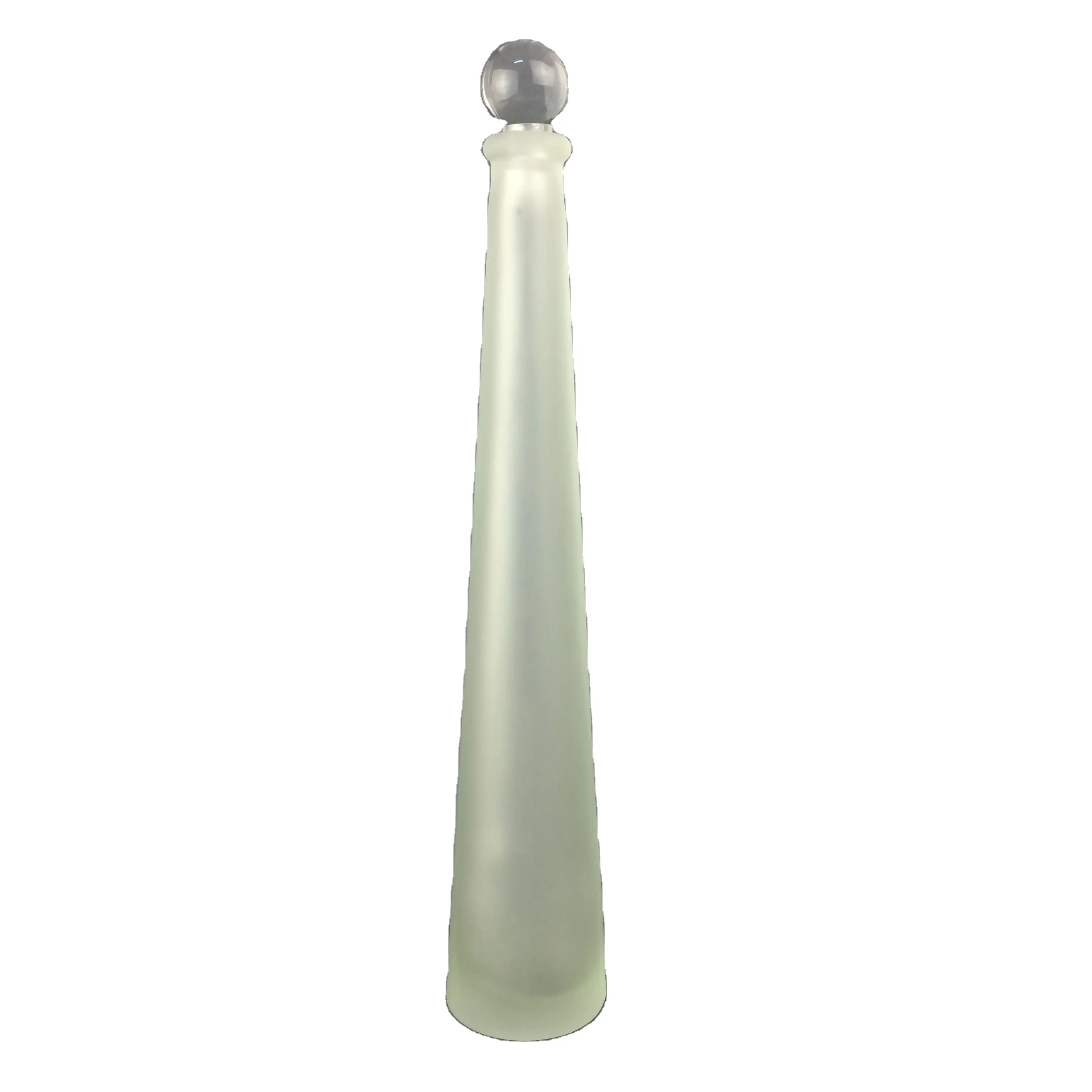 
 The Best Frosted Cone Portable Round Clear Glass 100ml Bottle Lotion Black Top High Quality for Stockpile  