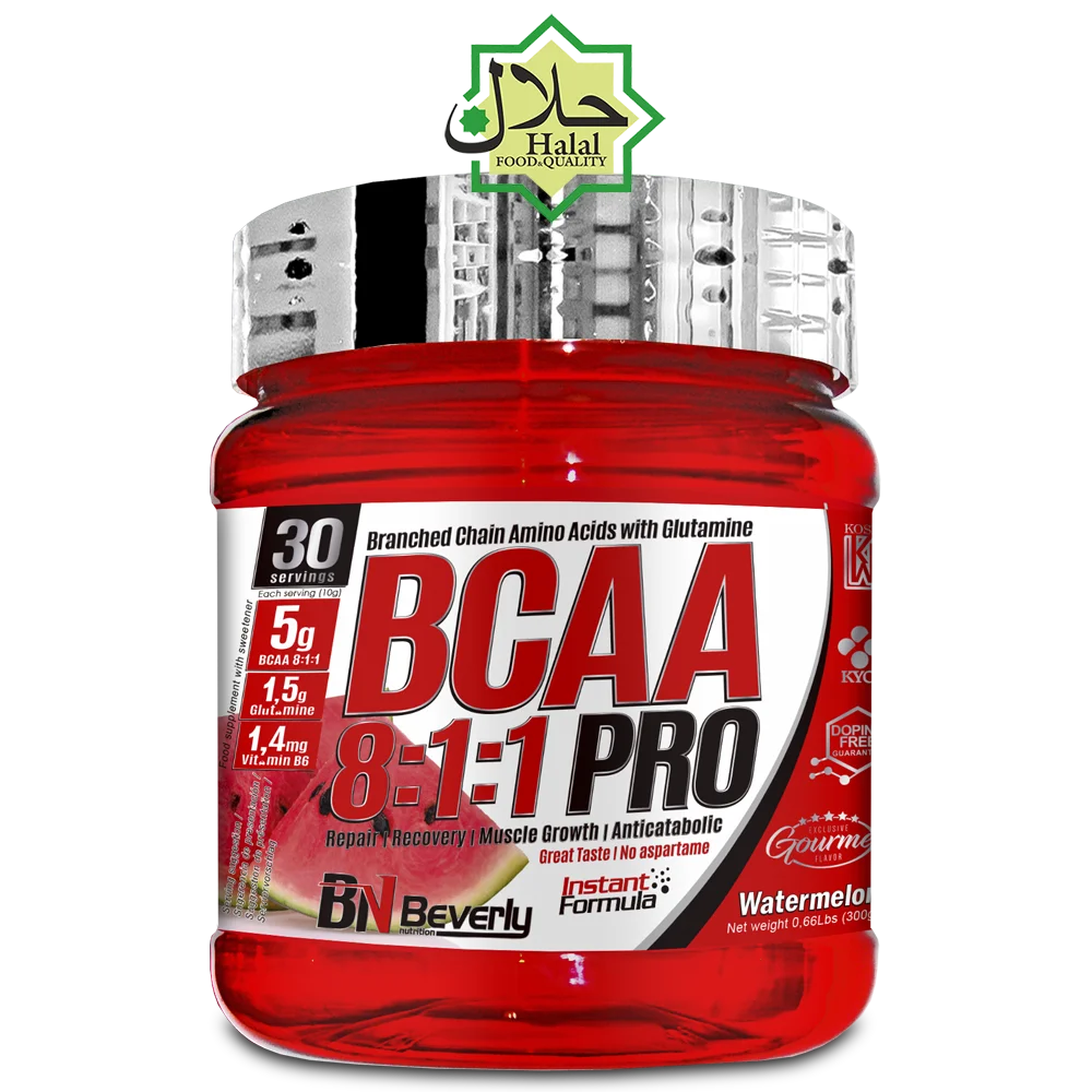 BCAA 811 + глутамин аминокислоты. Тропический, арбузный или кола. 300 г. Бутылка. Эксклюзивные вкусы. Халяль