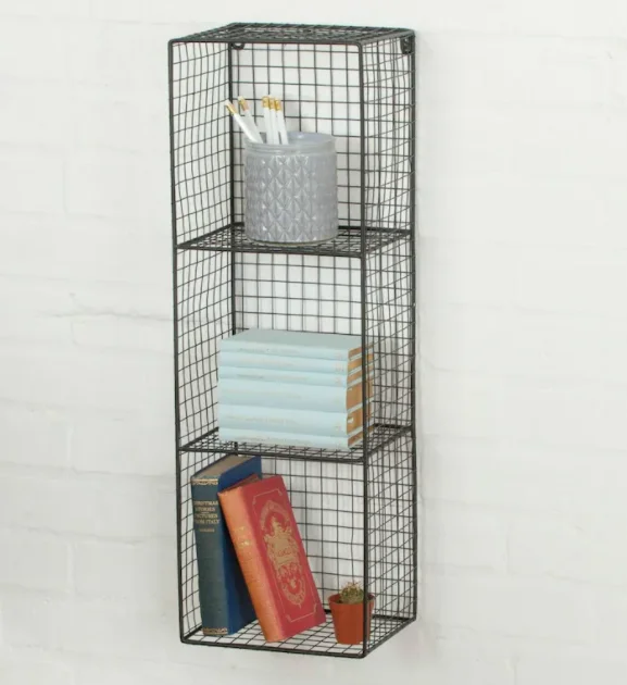Современный скандинавский вертикальная черная настенная полка 2 3 4 яруса железа вязаный ящики для гостиной домашний декор по оптовым ценам Индии