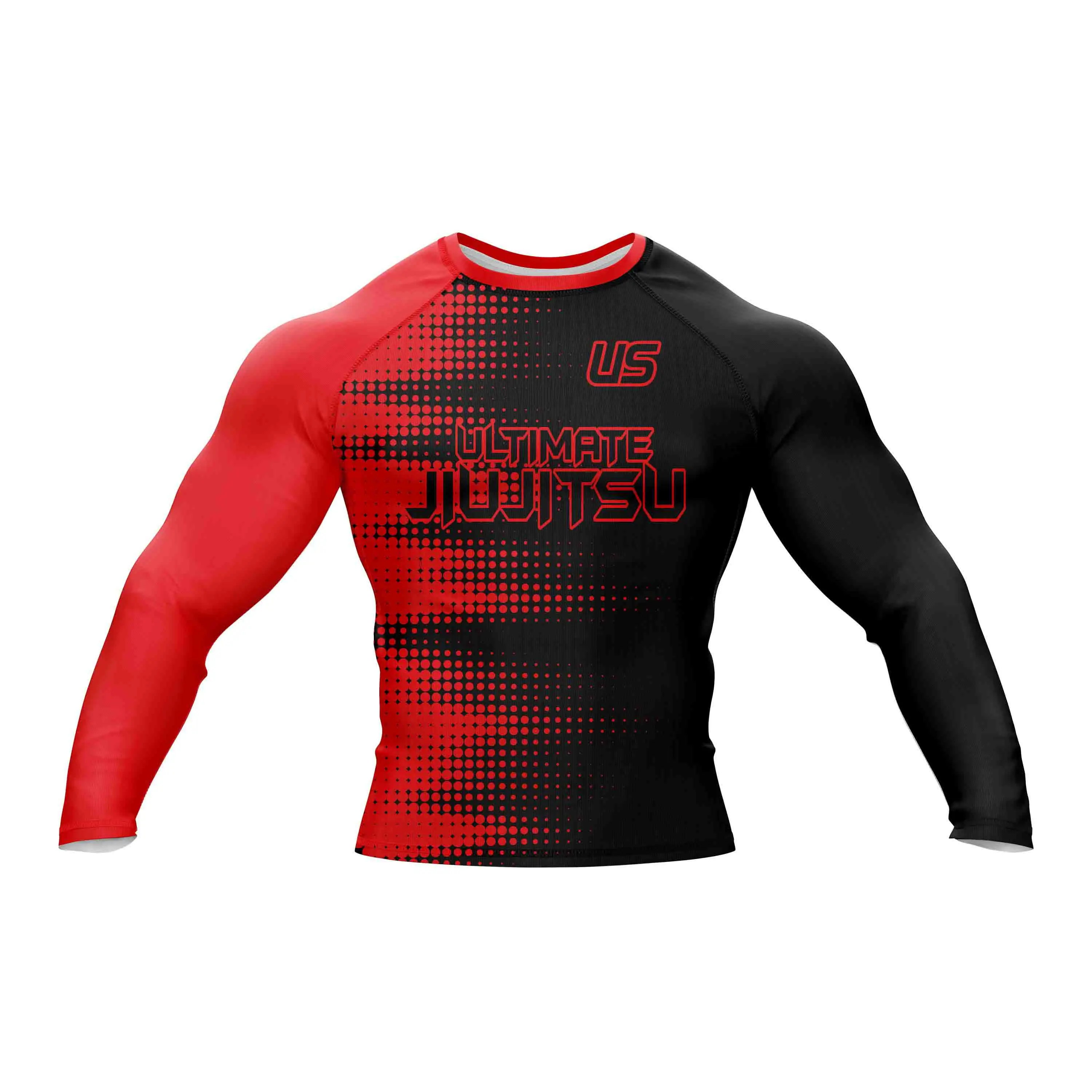 Customized Sublimation Full Sleeve Rashguard MMA & BJJ Sports Wear for Gym Fitness Training