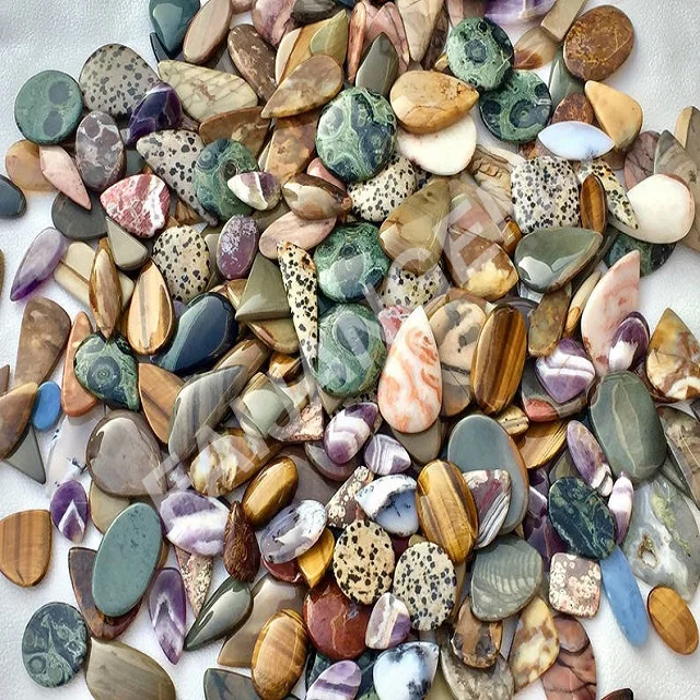
Natural Agate jasper Gemstone Cabochon Green jasper Agate Mixed Stone Cabochon Jewelry Making Stone wholesale lot Mixed stone 