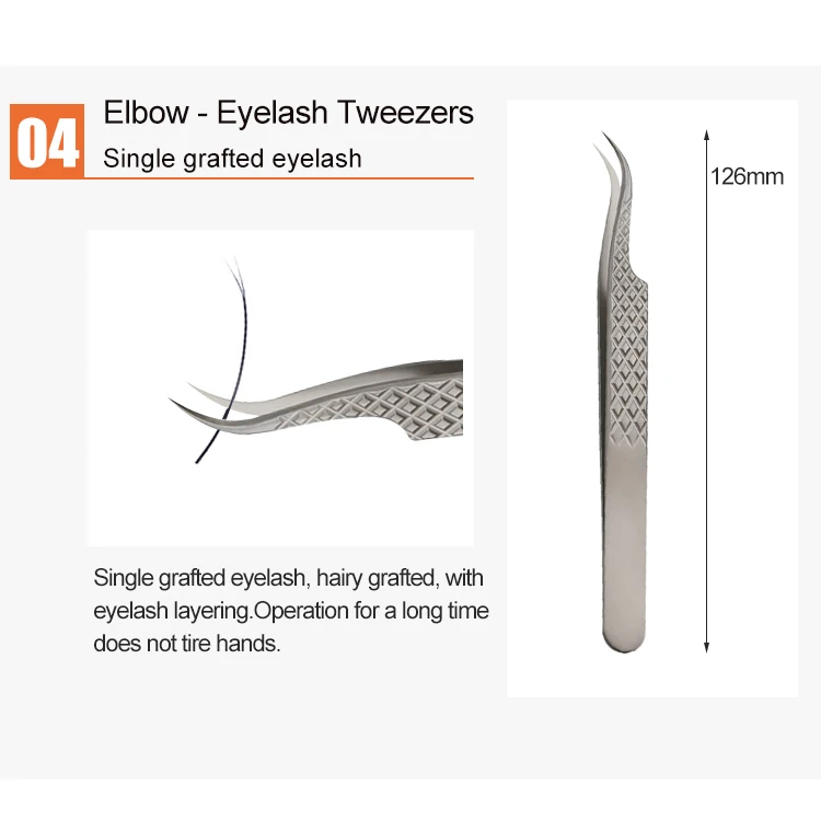 New Style Ultra Precise Tip Improve for 3D 6D Eyelashes Extension tweezers long boot volume isolation stainless steel tweezers