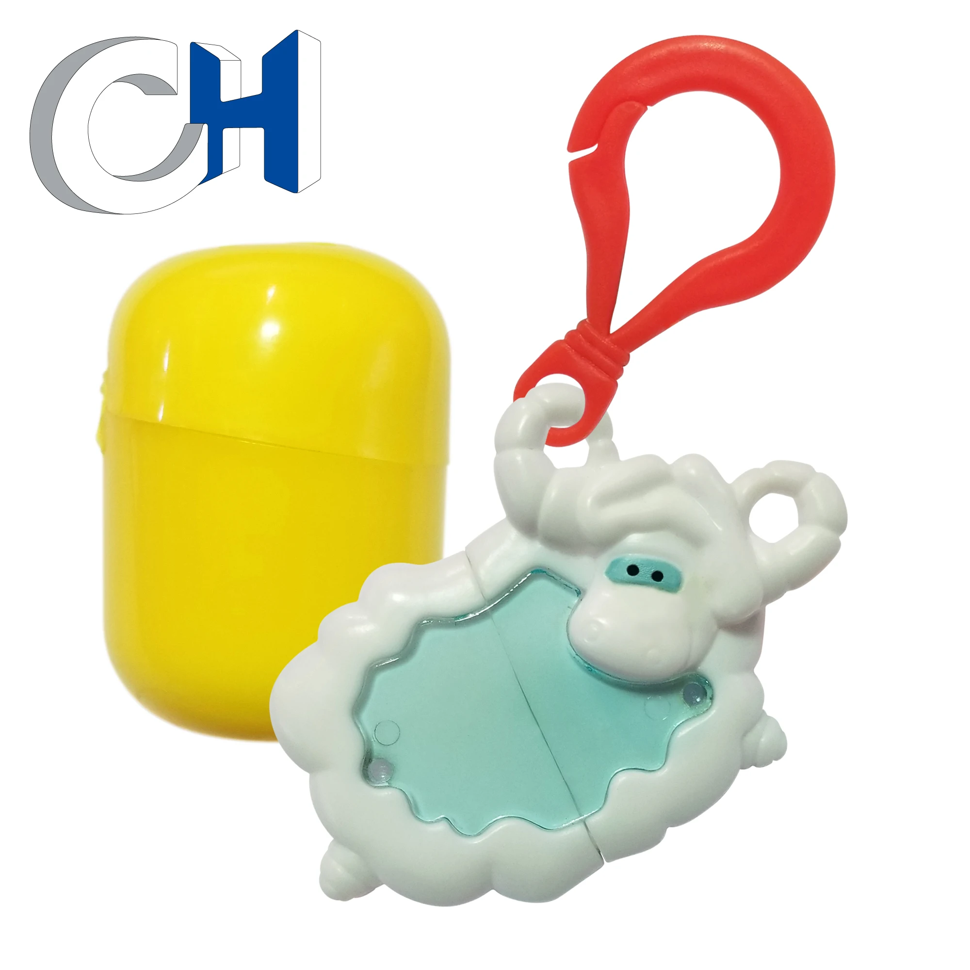 High Quality Cute 4cm White Plastic sheep animal Capsule Toys