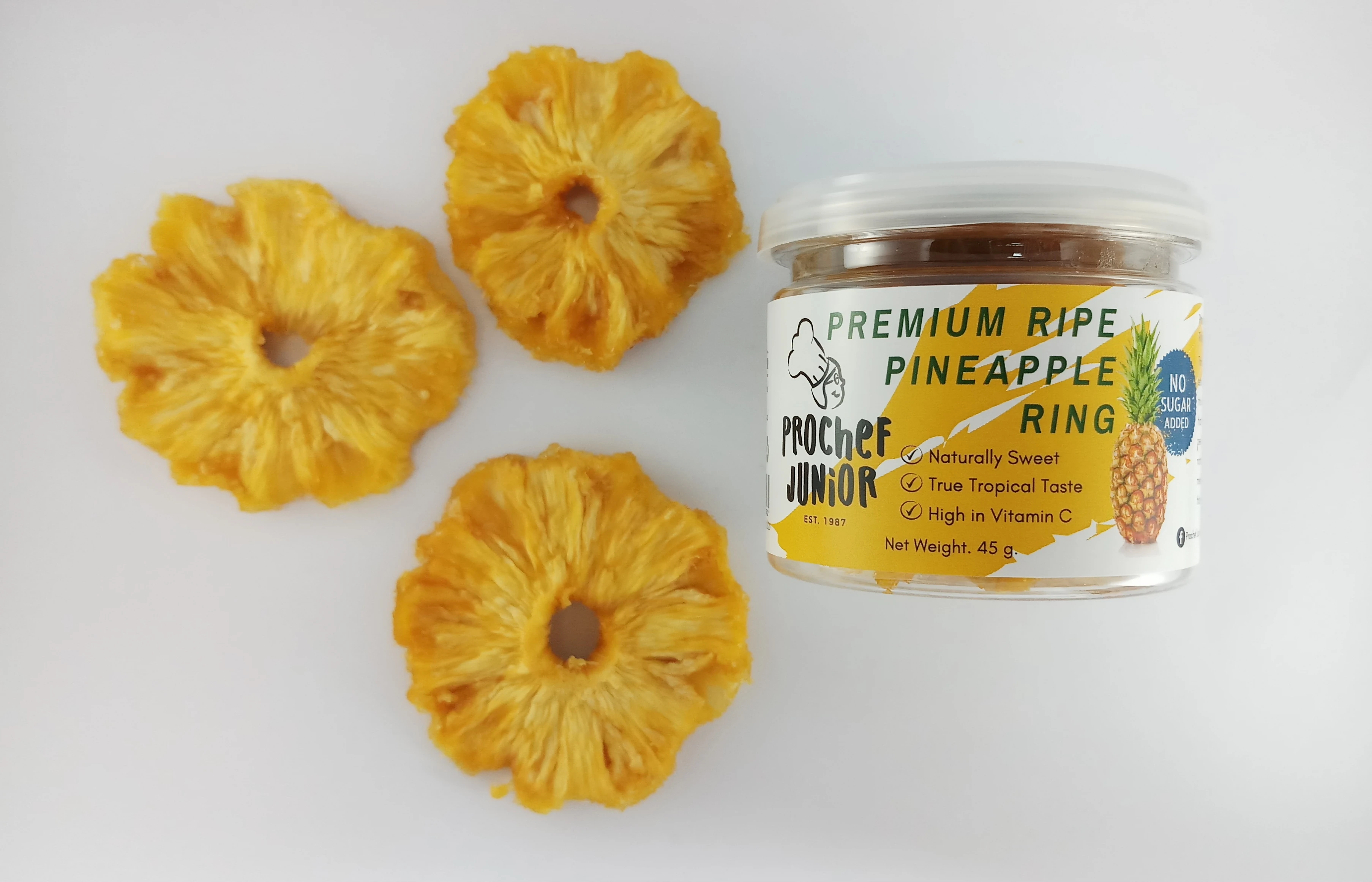 Сушеные кольца для ананаса без сахара