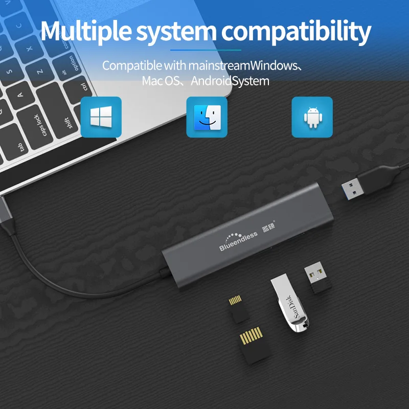  Алюминиевый 5-разъемное зарядное usb-устройство для usb-концентратора типа C Usb 3 0 док-станция с высокой скоростью тонкий 5 в 1 взаимный обмен данными между компьютером и периферийными устройствами