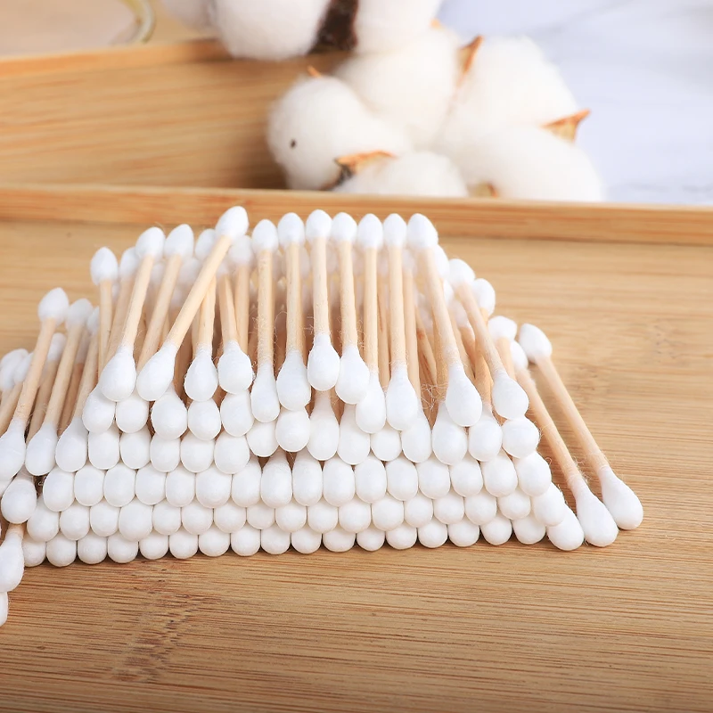 
200pcs/Pack Bamboo Cotton Buds Cotton Swabs Ear Cleaning Bamboo Sticks Makeup Health Tools Cotonete 