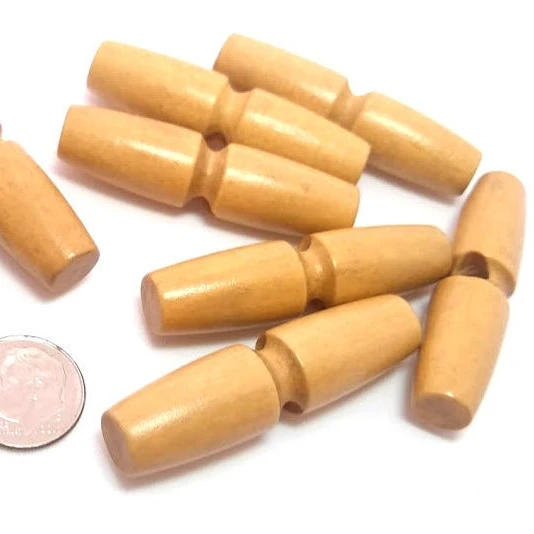2021 Factory Price Vintage Toggle Button Natural Wooden Toggle for Jacket
