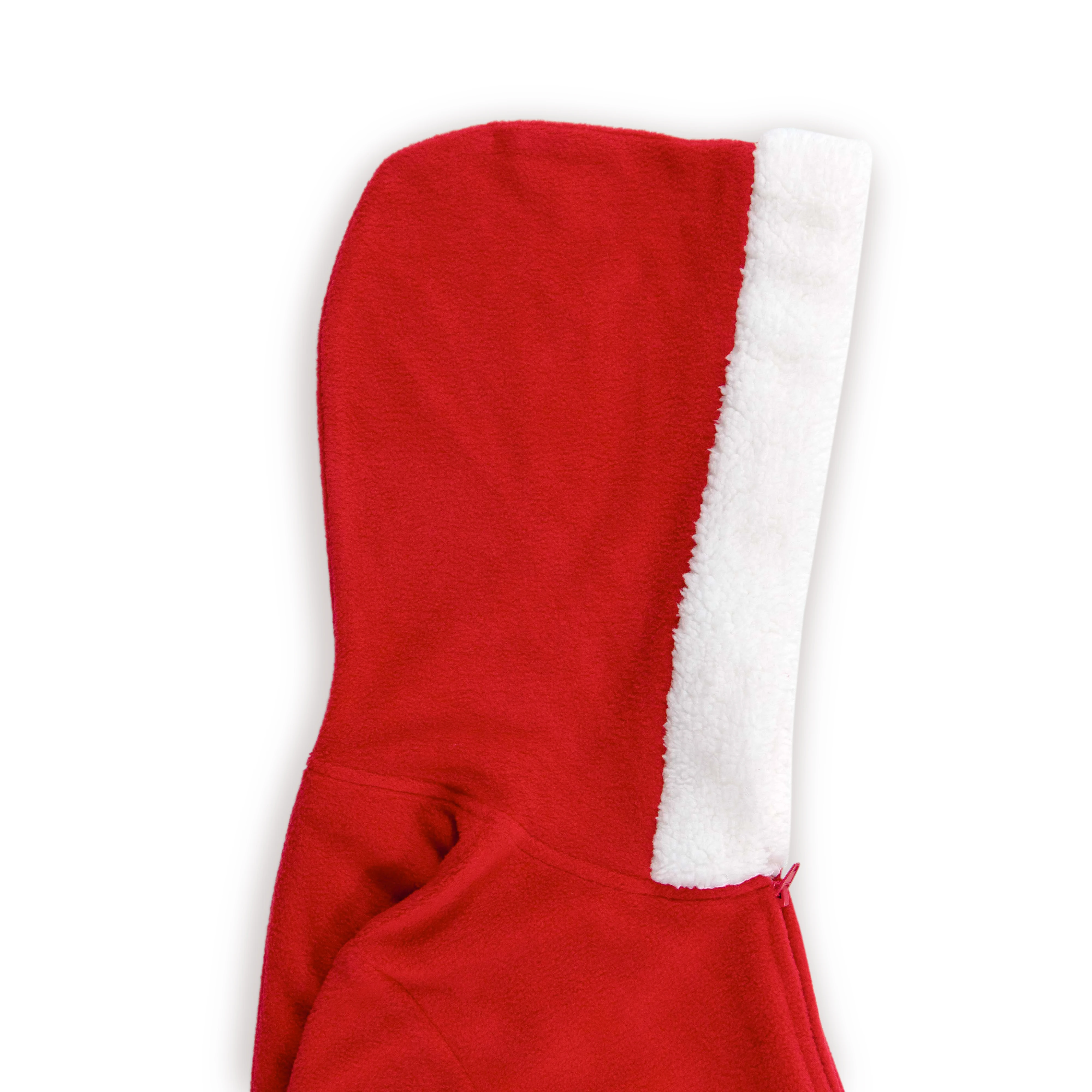 2020 Santa Xmas Red baby boys sleepwear one Piece long sleeve hoodies fleece romper onesie flame resistant pajamas