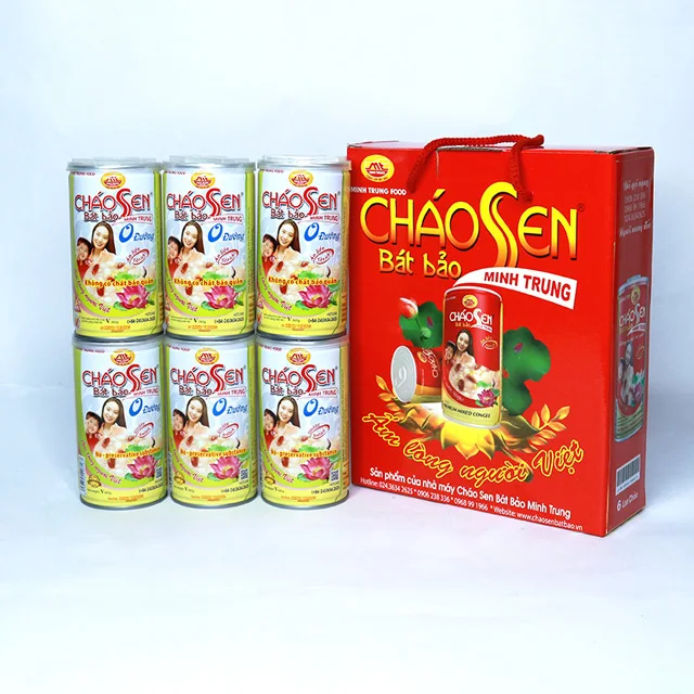 Canned instant Bat Bao Sugar-free lotus porridge from Vietnam - No preservative