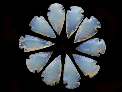Opalite Crescent Arrowheads Point Wholesale Arrowheads Points Agate Crystal Crescent Arrowheads