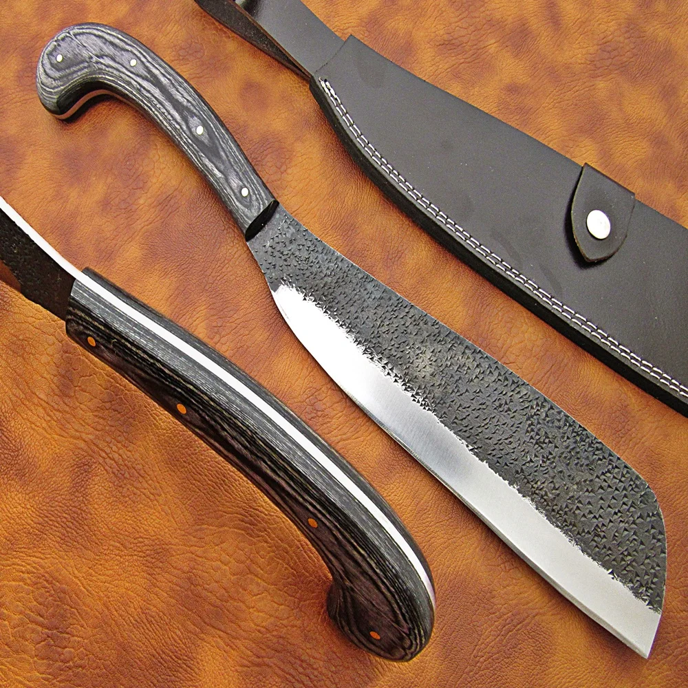 100% Высокое качество стяжная муфта из углеродистой стали мачете/кемпинга, выживания на открытом воздухе, нож с деревянной ручкой, натуральная кожа, высокое качество оболочка SCW-M-0014