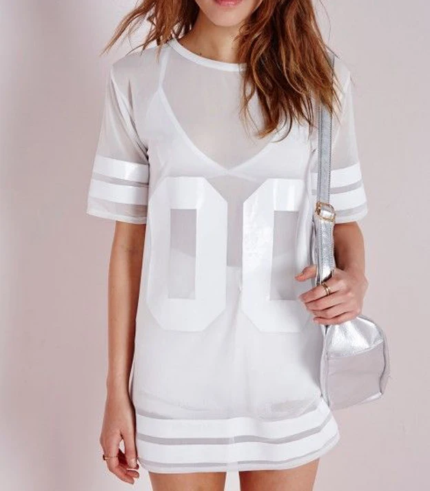 Oversized Baseball T-Shirt Dress Adult Printed Short Sleeve Jersey T-Shirt Women Black Baseball T-Shirt Dress with number