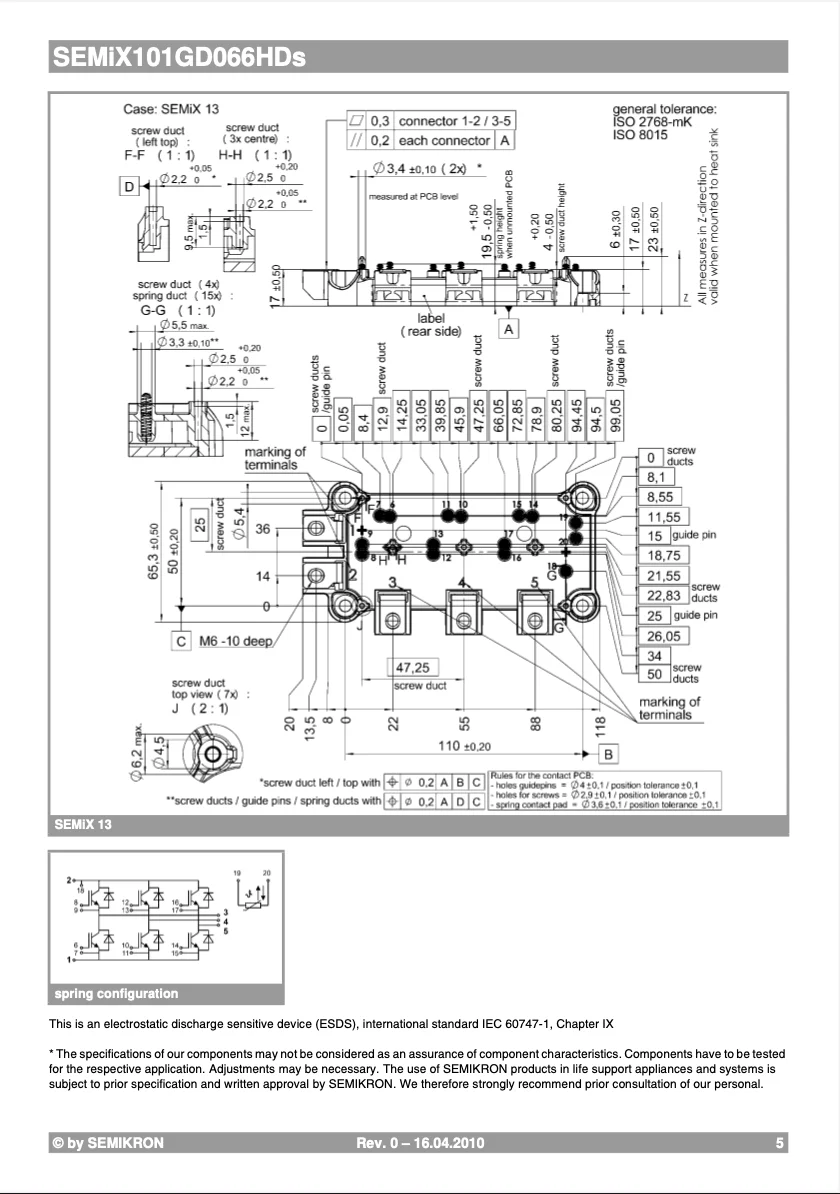 Original And Certified SEMiX101GD066HDs Trenchgate technology  Emergency stop Module IGBT 3 (Trench)
