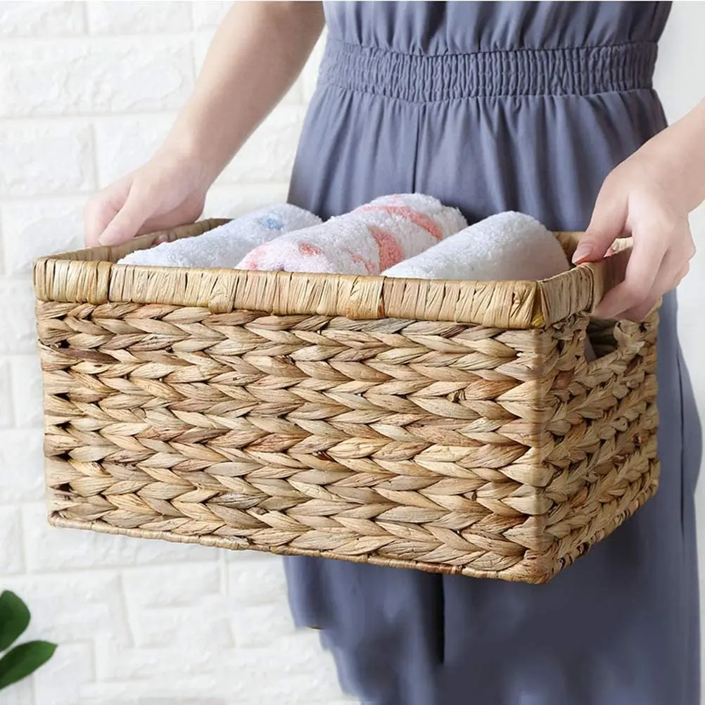 2021 Vietbay ремесла ручной работы гиацинт для хранения ящики и корзины тканые плетеные мешки белья