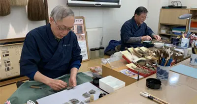 Японская кисть-ручка кисть для каллиграфии синевато-черный цвет сделано в Японии (сделано Akashiya Corp.)