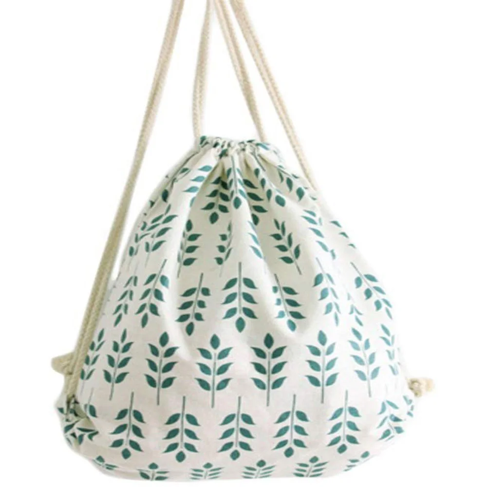 Custom print logo 600D polyester gym string backpack nylon drawstring bag large with front zipper pocket