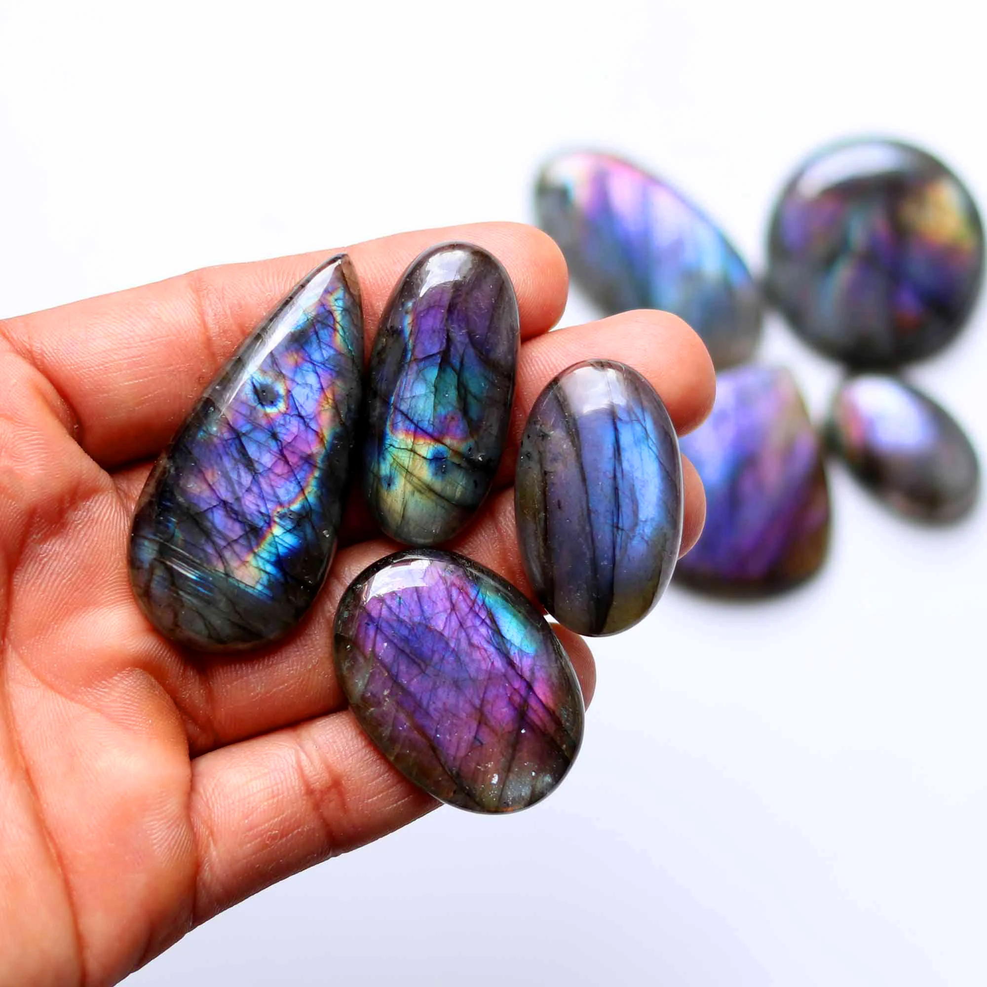 labradorite crescent pendant beads glow in the dark photo glass cabochons purple labradorite rose ruby zoisite healing cabochon