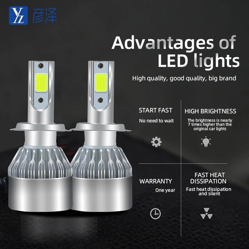 h7 h4 led bulbs 20000lm angle eye c6 led narva yellow car innova car headlights led light for car