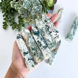 Beautiful Tree Agate Tower Point/Obselisk Agate Stone For Wholsale Buy From Orgone Export