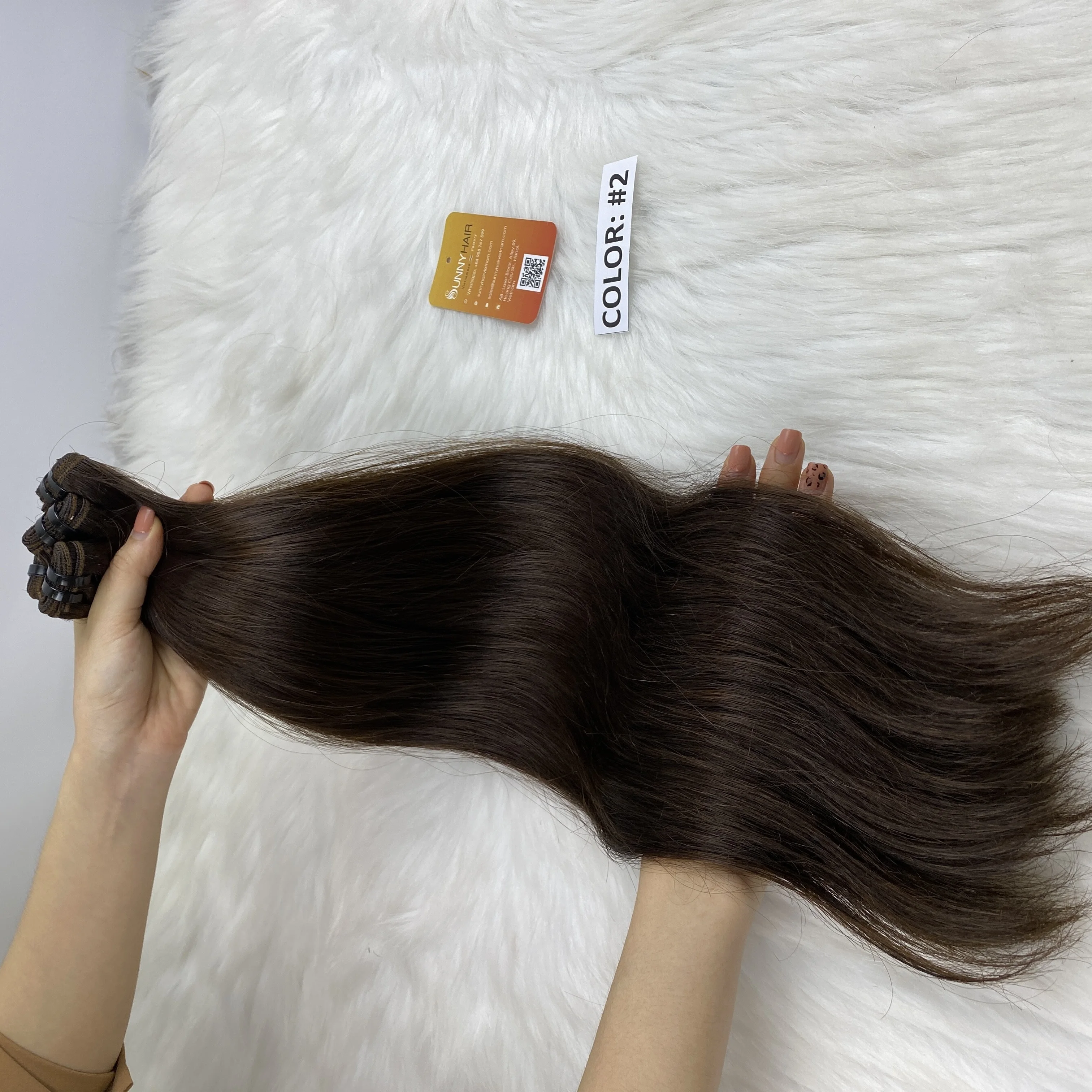 
Raw Laotian cuticle aligned hair extension vendors chestnut color machine weft hair remy virgin human hair bundles12A wholesale 