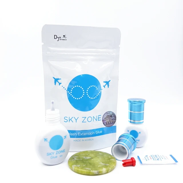 Eyelash Extension Sky Zone Glue 10ml Fast Dry Low Fume Sensitive Waterproof Eyelash Glue Adhesive from South Korea Sky Glue