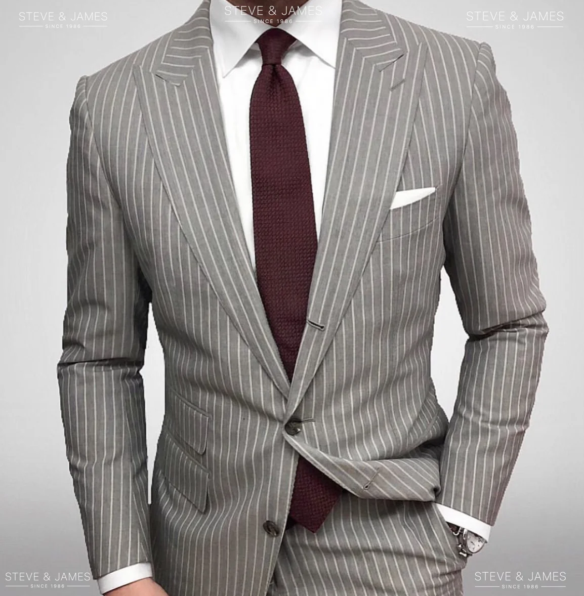 
Top Quality men wedding pant suits pictures for men from Steve & James 