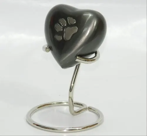 Brass Red Small Keepsake Heart Cremation Urn For Ashes, Mini Heart for Funeral Ashes Metal Brass/Aluminum