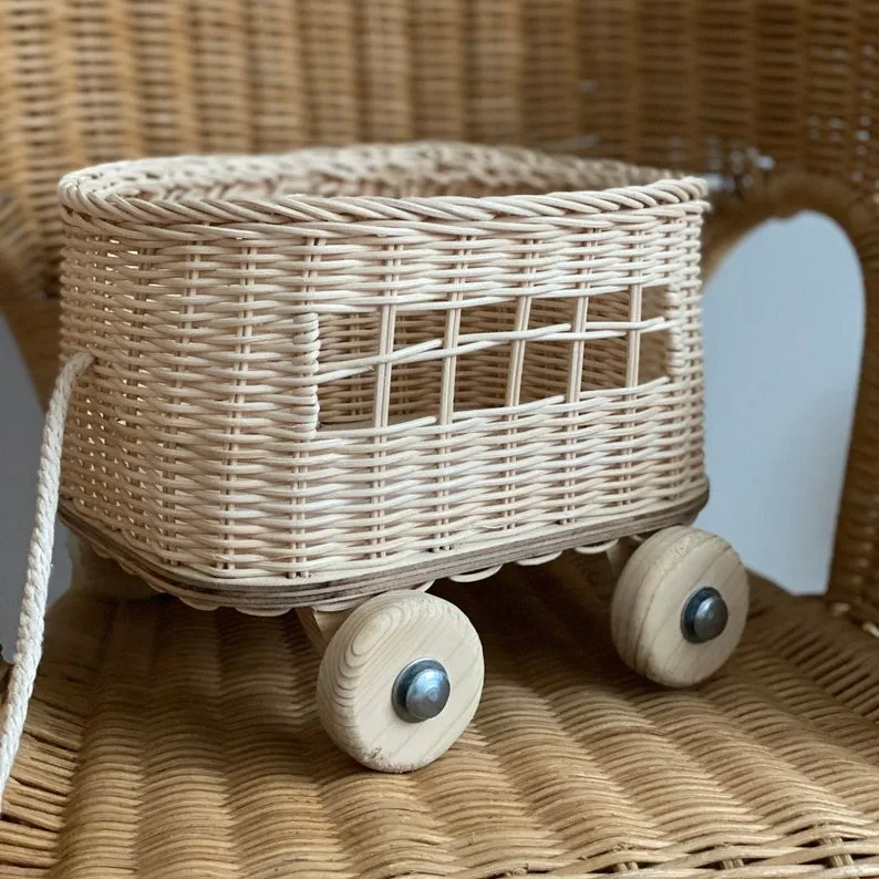 Rattan Car Cute Car Rattan Mini Babyshowergift