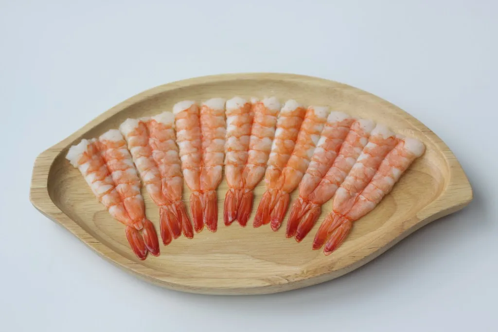 Wholesale Vietnam High Standard New Dish Delicious Vannamei sea foods and Frozen food Sushi Ebi in Shrimp