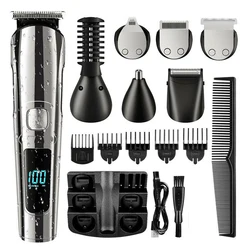 Dropshipping hair trimmer LCD digital display beard trimmer USB electric hair trimmer