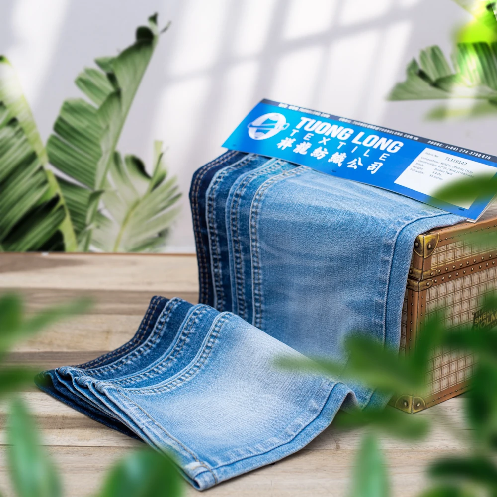 Джинсы + склад Лот ткань итальянский джинсовая высокое