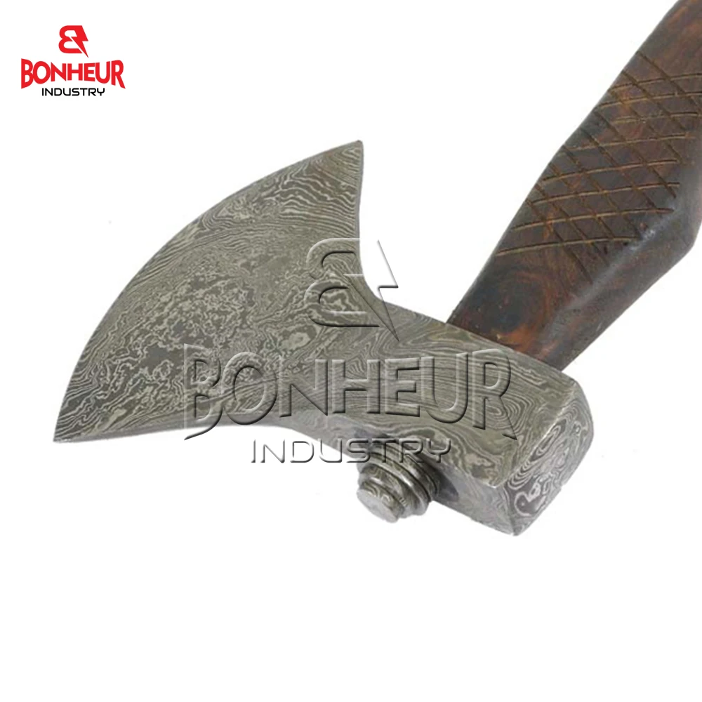 Топор Ручной работы из дамасской стали топор в стиле викингов с кожаным чехлом для кемпинга на открытом воздухе