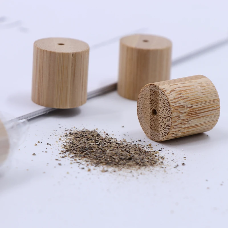 Unique Bamboo Shaker Bottle Lid Spice Jar Set Jar Bamboo Salt And Pepper Shaker