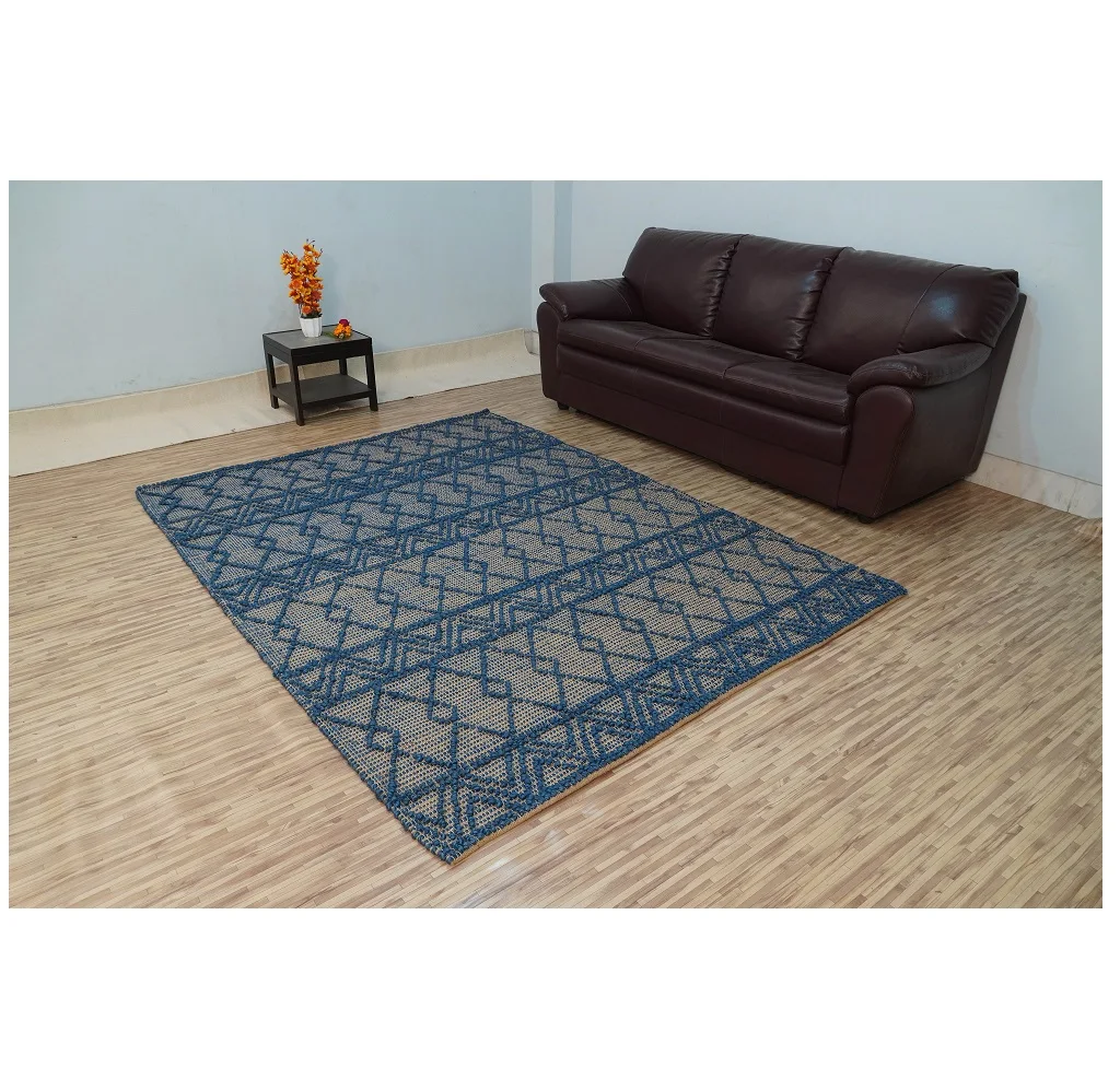 Hand Wove jute Rug Hand Wove Braided jute rug Hand Woven Half loop Carpet